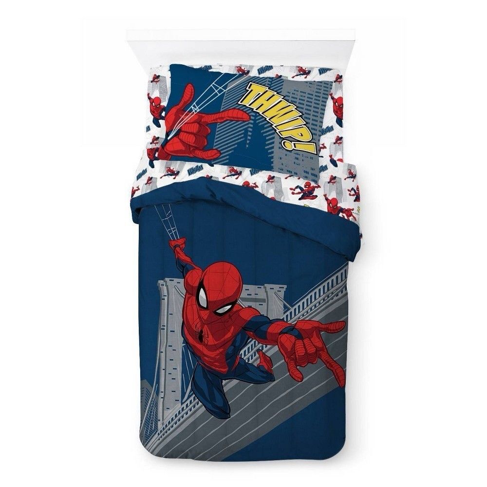 Marvel Spider-Man Kids Full Comforter Bedding Set Superhero